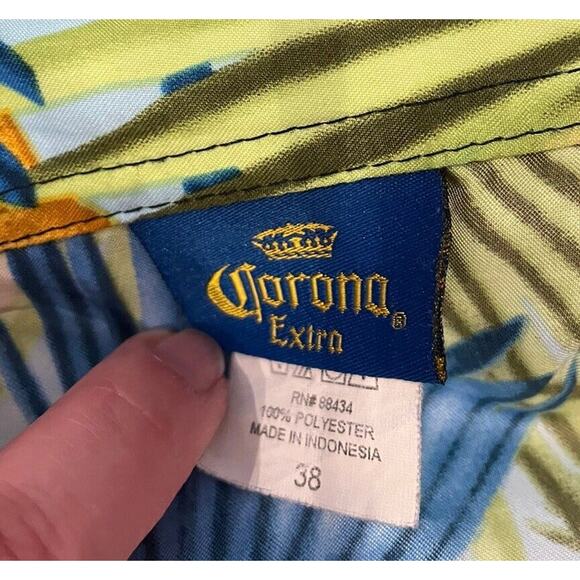 Corona Extra Beer Logo Board Shorts Mens 38 Swim Suit Trunks Beach Tropical Blue - Picture 5 of 6
